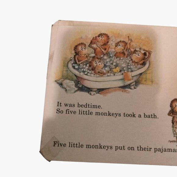 Five Little Monkeys Jumping On The Bed Board Book Eileen Christelow Childrens St - Picture 6 of 6